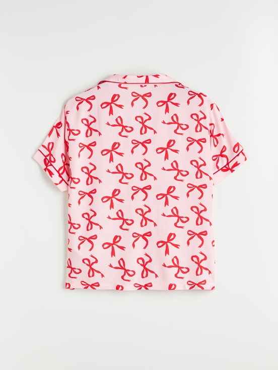 Şortlu Pijama Takımı AÇIK PEMBE BASKILI