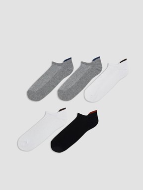 Sneaker Çorap KARIŞIK RENK İPLİĞİ BOYALI