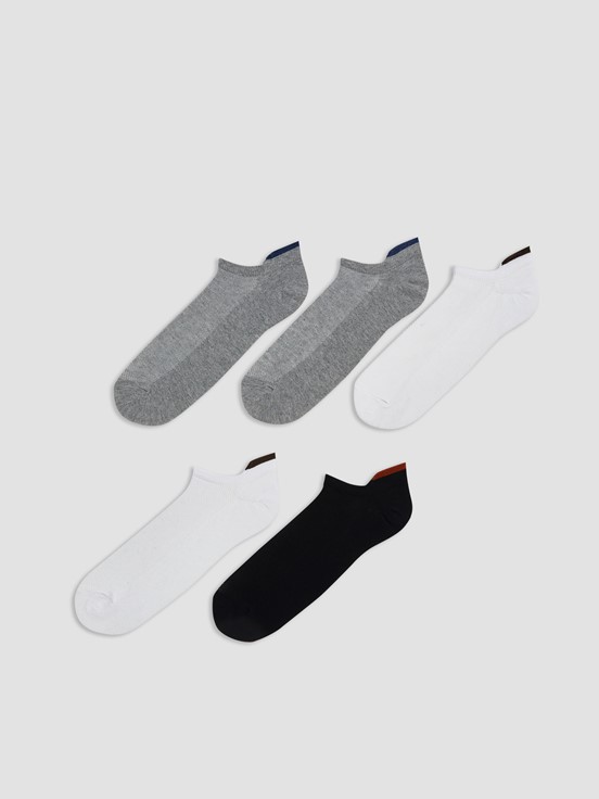 Sneaker Çorap KARIŞIK RENK İPLİĞİ BOYALI