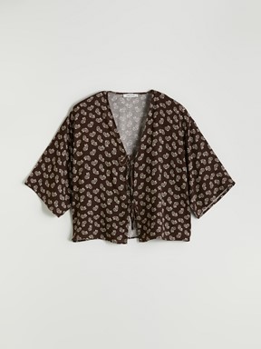 Kimono KAHVERENGİ BASKILI