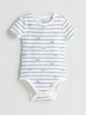 Çıtçıtlı Body EKRU BASKILI