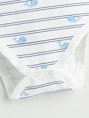 Çıtçıtlı Body EKRU BASKILI