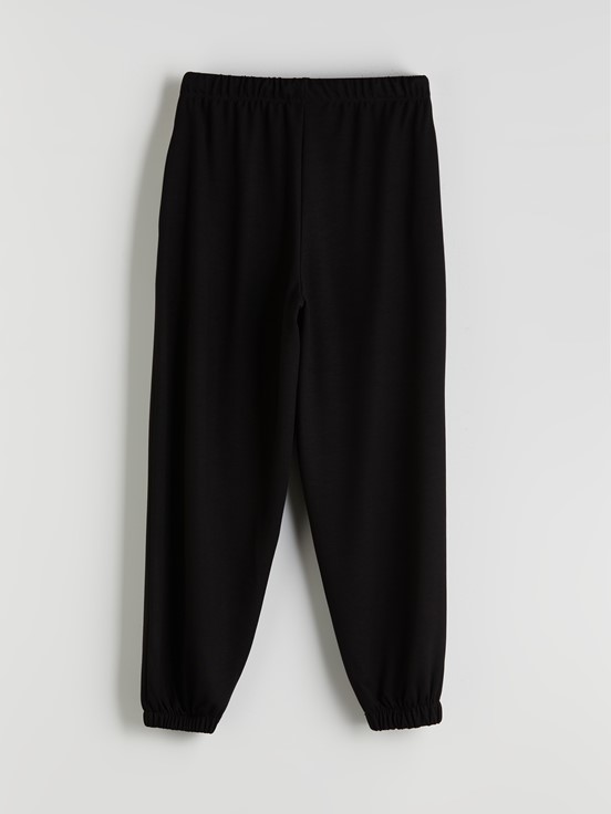 XSIDE Beli Lastikli Kadın Jogger Eşofman Altı SİYAH