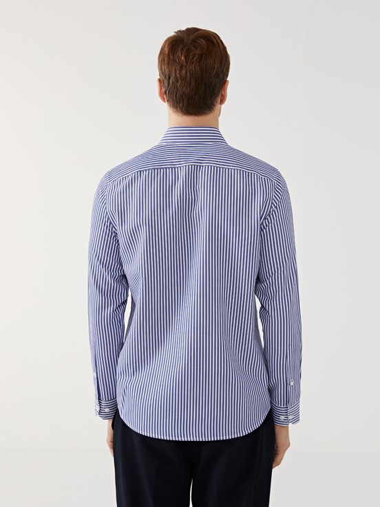 Gömlek LACİVERT ÇİZGİLİ