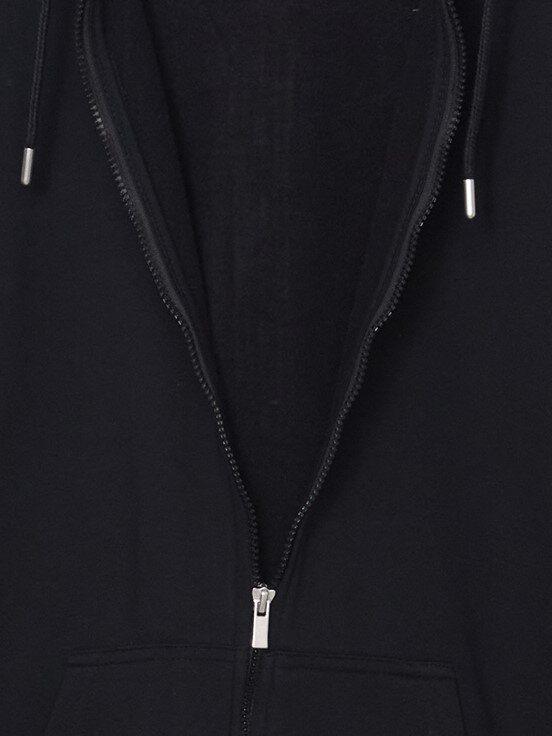 Fermuarlı Sweatshirt YENİ SİYAH