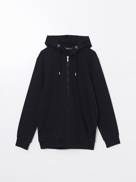 Fermuarlı Sweatshirt YENİ SİYAH