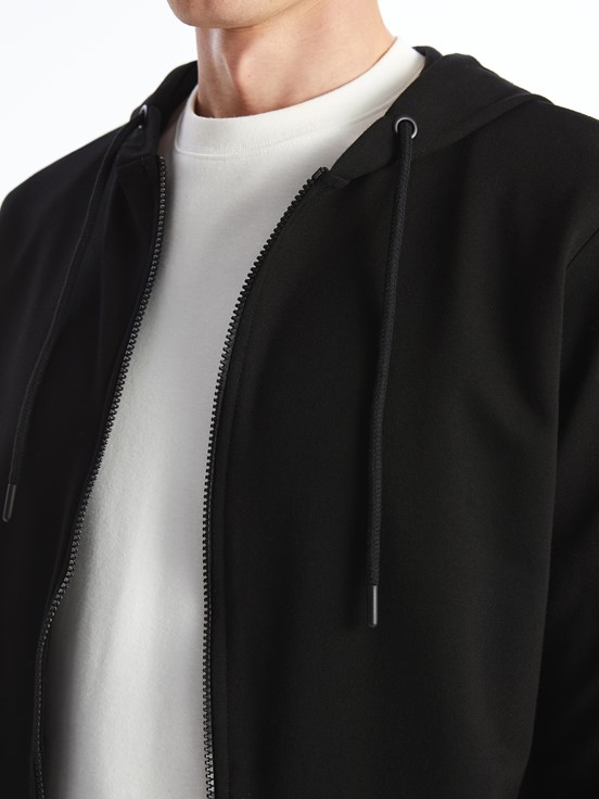 Fermuarlı Sweatshirt YENİ SİYAH