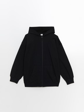 Fermuarlı Sweatshirt YENİ SİYAH