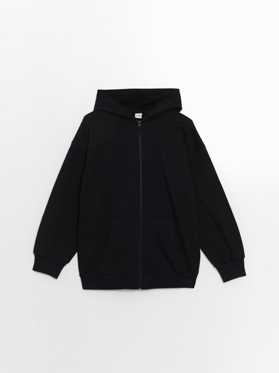 Fermuarlı Sweatshirt YENİ SİYAH