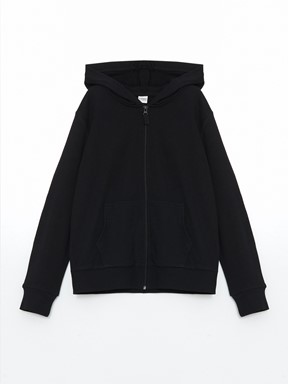 Fermuarlı Sweatshirt YENİ SİYAH