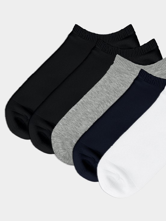 Sneaker Çorap KARIŞIK RENK İPLİĞİ BOYALI