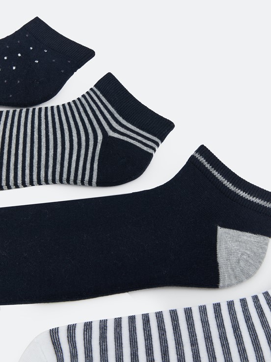 Patik Çorap KARIŞIK RENK İPLİĞİ BOYALI