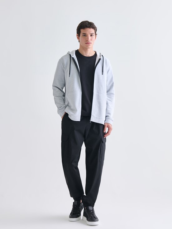 Fermuarlı Sweatshirt GRI