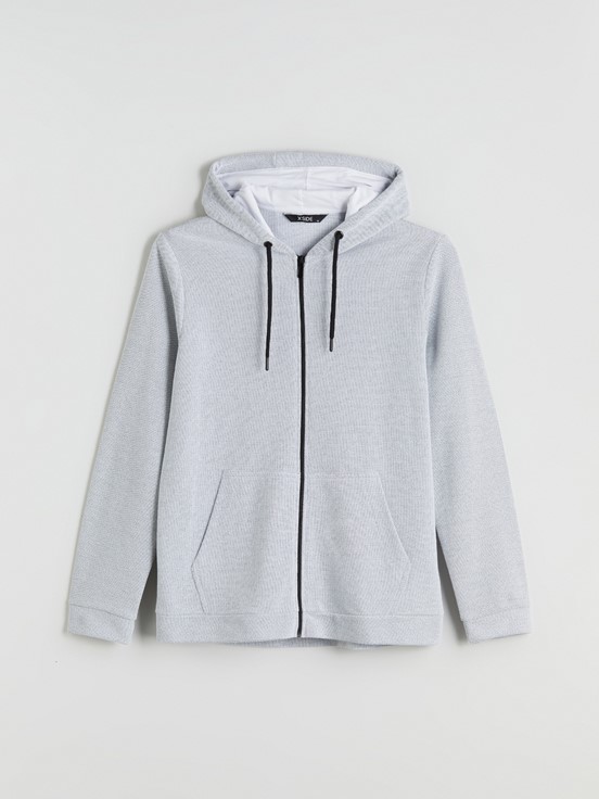Fermuarlı Sweatshirt GRI