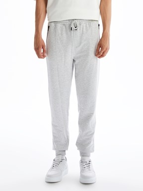 Slim Fit Erkek Jogger Eşofman Altı GRİ MELANJ