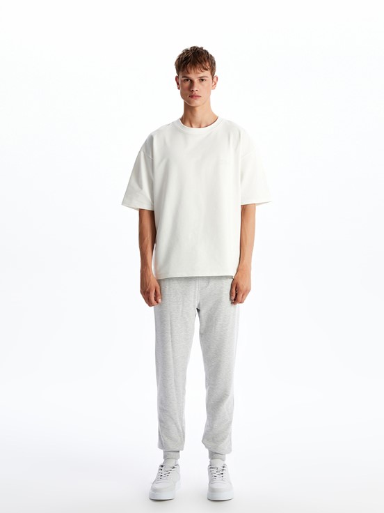 Slim Fit Erkek Jogger Eşofman Altı GRİ MELANJ
