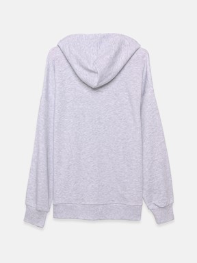 Fermuarlı Sweatshirt GRİ MELANJ