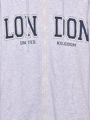 Fermuarlı Sweatshirt GRİ MELANJ