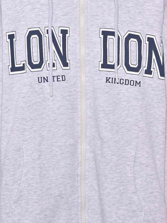 Fermuarlı Sweatshirt GRİ MELANJ