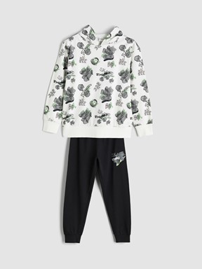 Pijama Takım EKRU BASKILI