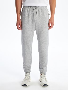 Slim Fit Erkek Jogger Eşofman Altı AÇIK GRİ MELANJ