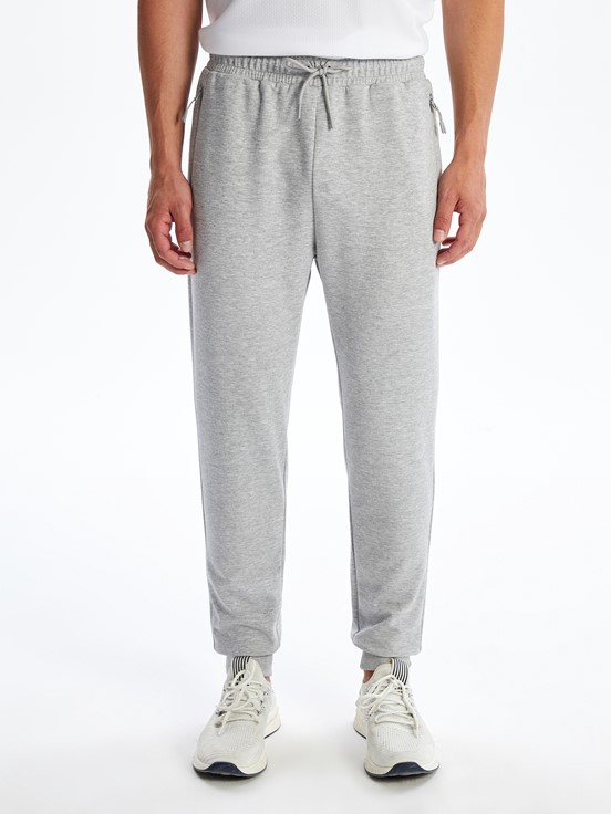 Slim Fit Erkek Jogger Eşofman Altı AÇIK GRİ MELANJ