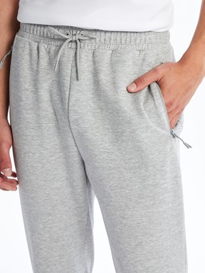 Slim Fit Erkek Jogger Eşofman Altı AÇIK GRİ MELANJ