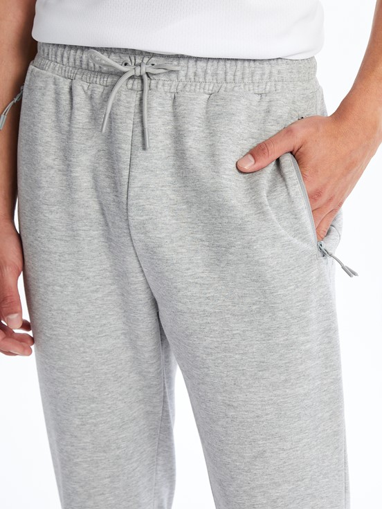 Slim Fit Erkek Jogger Eşofman Altı AÇIK GRİ MELANJ