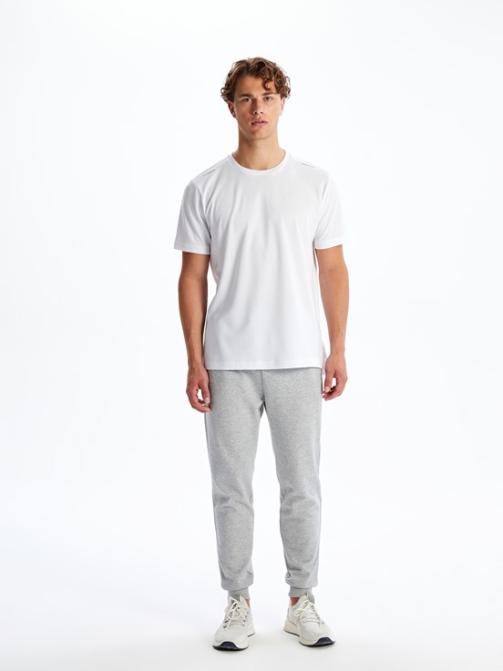 Slim Fit Erkek Jogger Eşofman Altı AÇIK GRİ MELANJ