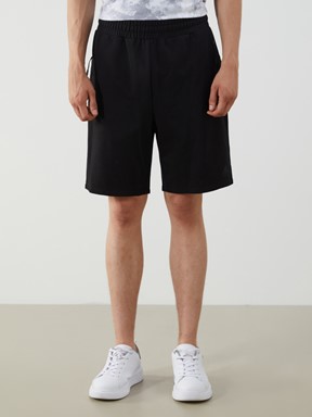 Slim Fit Erkek Spor Şort YENİ SİYAH