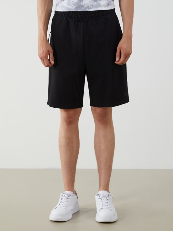 Slim Fit Erkek Spor Şort YENİ SİYAH