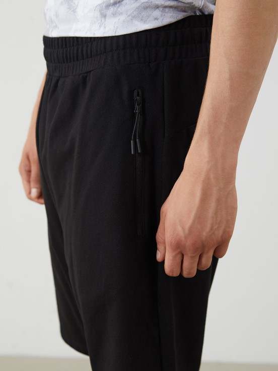 Slim Fit Erkek Spor Şort YENİ SİYAH