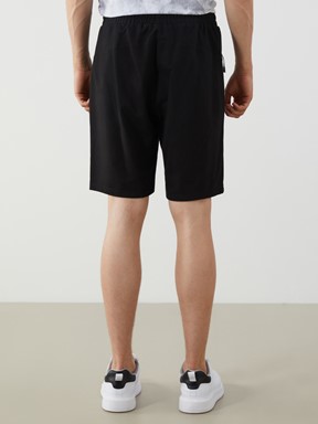 Slim Fit Erkek Spor Şort YENİ SİYAH