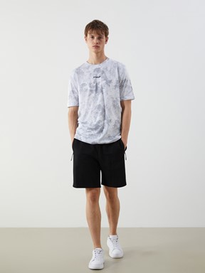 Slim Fit Erkek Spor Şort YENİ SİYAH
