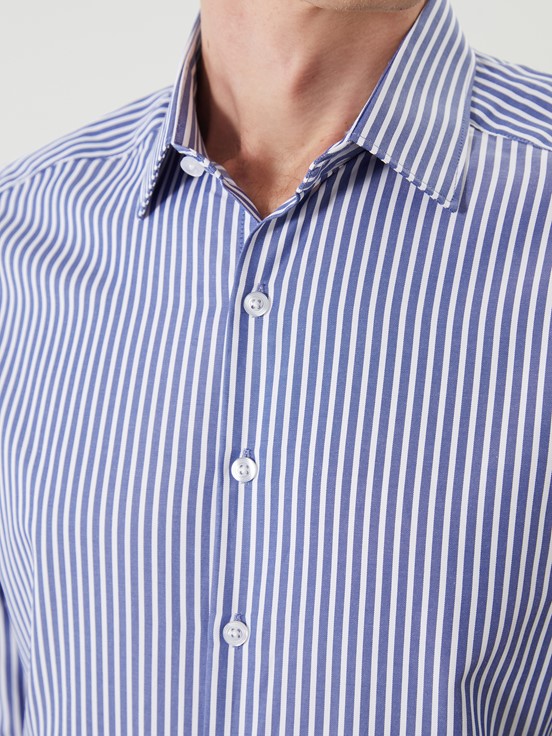 Gömlek LACİVERT ÇİZGİLİ