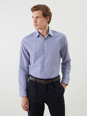 Gömlek LACİVERT ÇİZGİLİ