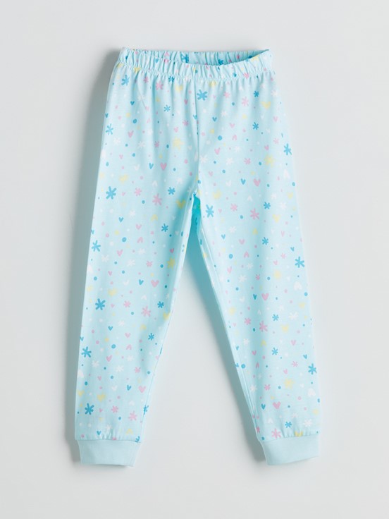 Pijama Takım SU MAVİSİ BASKILI