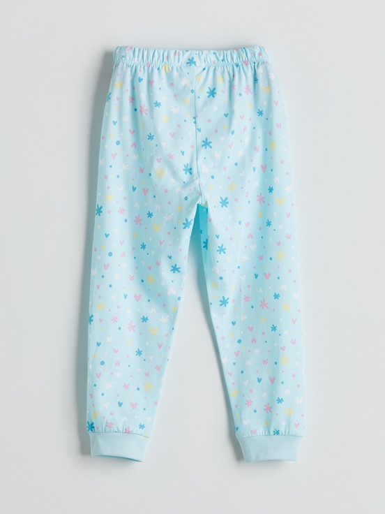 Pijama Takım SU MAVİSİ BASKILI