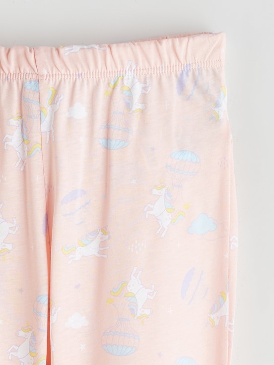 Pijama Takım PEMBE BASKILI