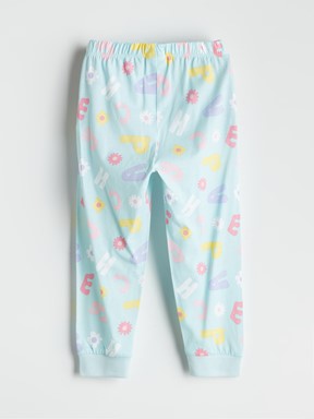 Pijama Takım PASTEL MAVİ BASKILI
