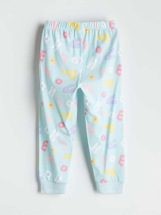 Pijama Takım PASTEL MAVİ BASKILI