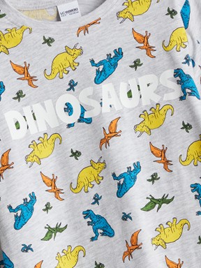 Pijama Takım GRİ MELANJ BASKILI