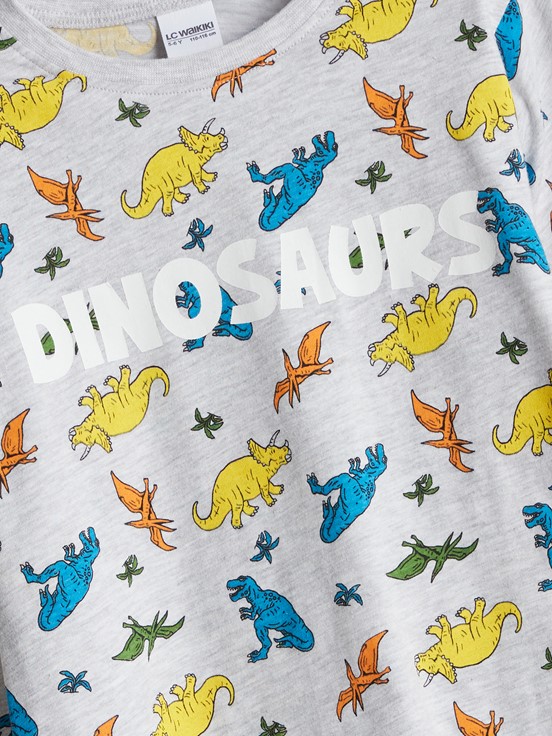 Pijama Takım GRİ MELANJ BASKILI