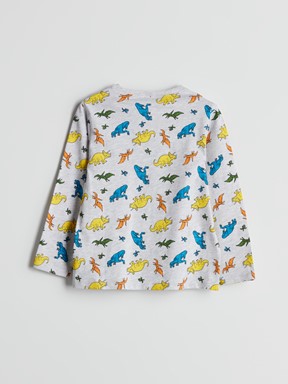 Pijama Takım GRİ MELANJ BASKILI