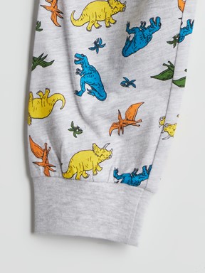 Pijama Takım GRİ MELANJ BASKILI