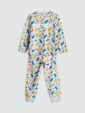Pijama Takım GRİ MELANJ BASKILI