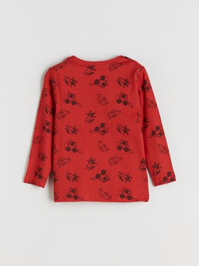 Pijama Takım CANLI KIRMIZI BASKILI