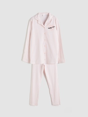 Pijama Takım BEYAZ BASKILI