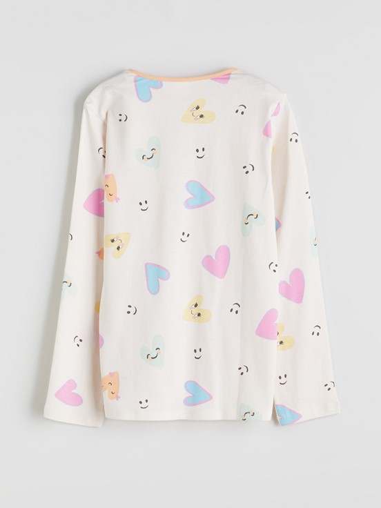 Pijama Takım EKRU BASKILI