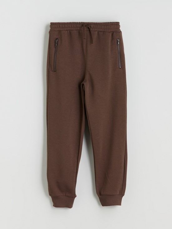 Beli Lastikli Erkek Çocuk Jogger Eşofman Altı KAHVERENGİ